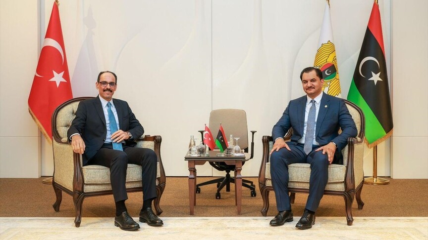 MİT Başkanı Kalın, Libya Ordusu Komutan Yardımcısı Saddam Hafter ile görüştü